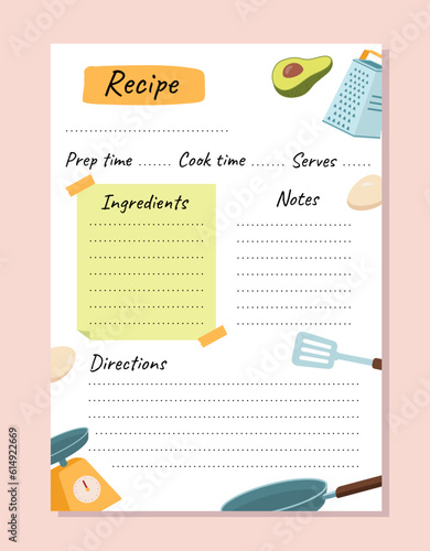 Recipe book cover design concept