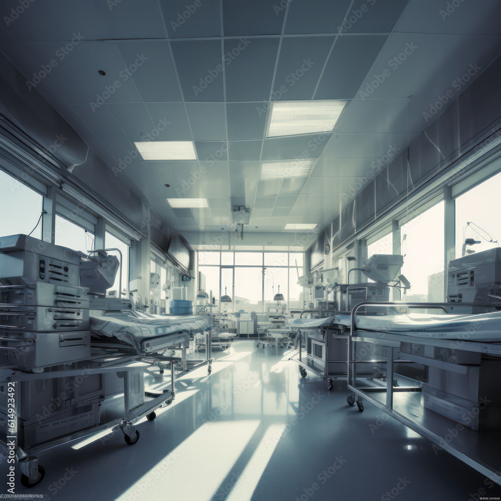 Obraz premium hospital bed ai generated
