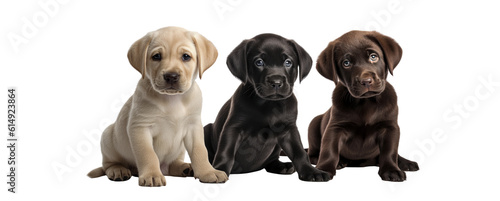Puppy Paradise PNG: Adorable Group of Lab puppies in Cute Clipart Illustration - Perfect for Dog Logos and Artwork..