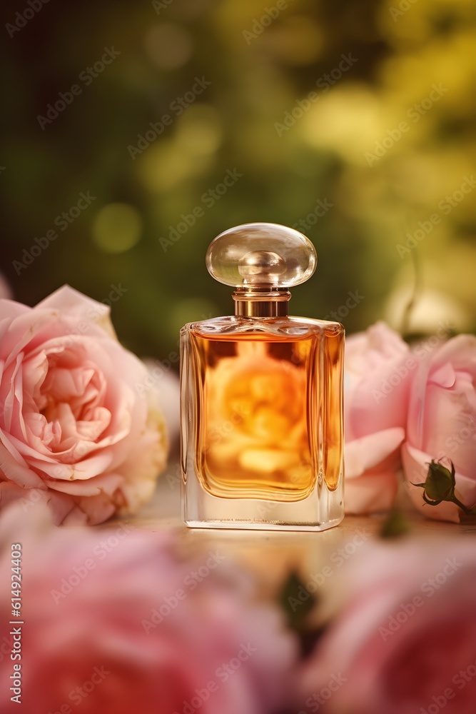bottles and flacons with perfume, the concept of making spirit of perfume products, AI generation bottles and flacons with perfume, the concept of making spirit of perfume products, AI generation