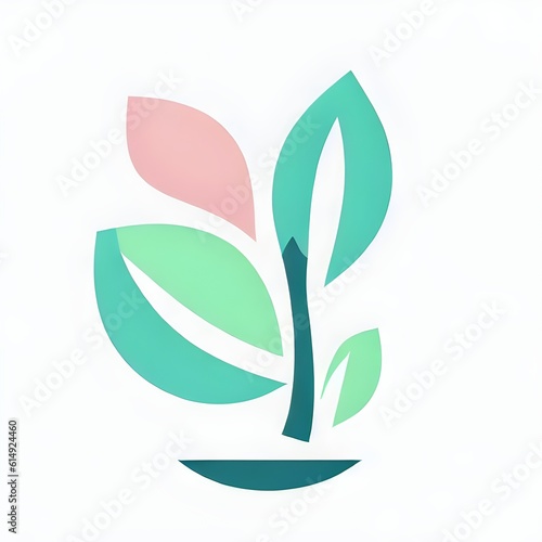 The logo's color palette consists mostly of refreshing green, symbolizing vitalit, freshness and environmental awareness.  The combination of light and dark colors adds depth and dimension to a design photo