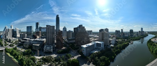 Wallpaper Mural Aerial view of Austin: A vibrant and diverse city in Texas known for its live music scene, outdoor activities, and eclectic culture. Torontodigital.ca