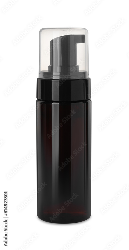 Bottle of face cleansing product isolated on white Bottle of face cleansing product isolated on white