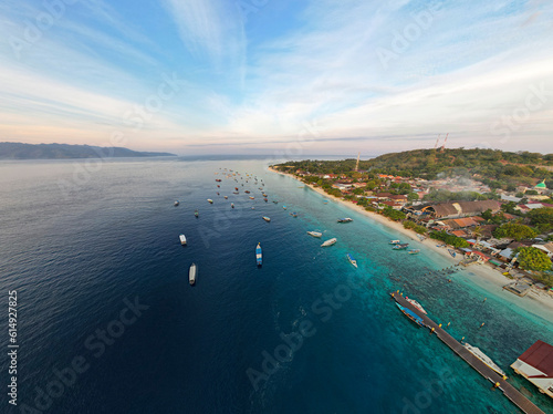Gili Trawangan with turquoise water
