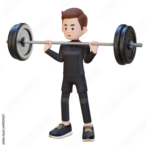 3D Sportsman Character Building Shoulder Strength with Overhead Press Workout