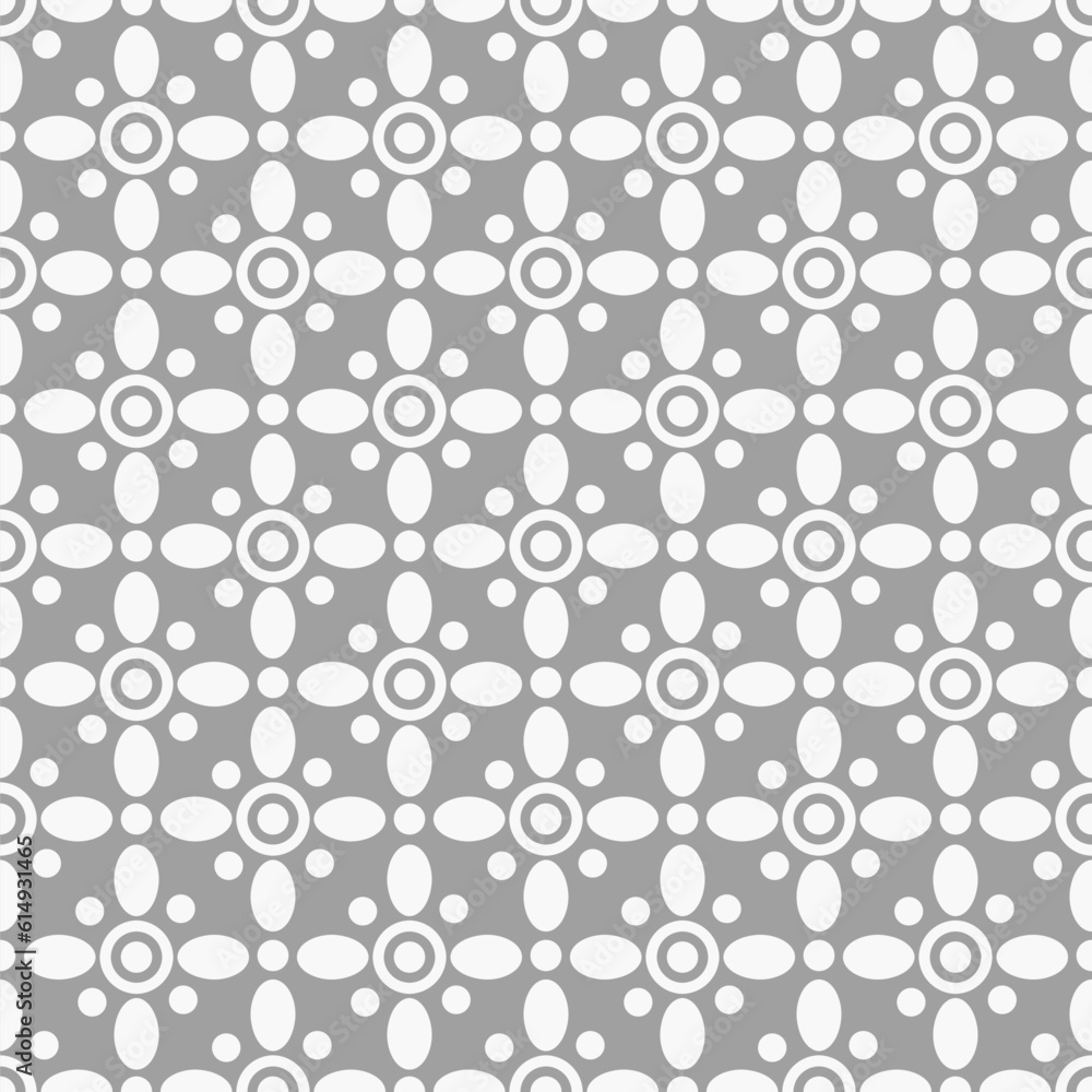 repeat geometrical abstract flowers seamless pattern