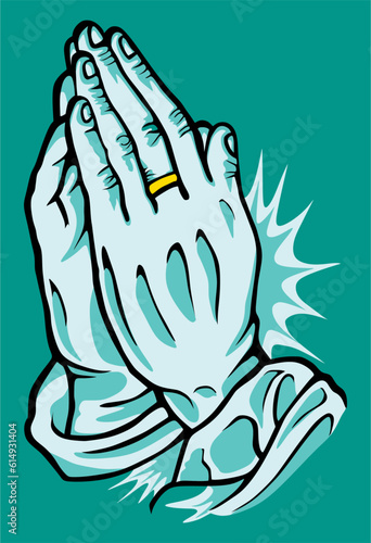 praying hands vector illustration design