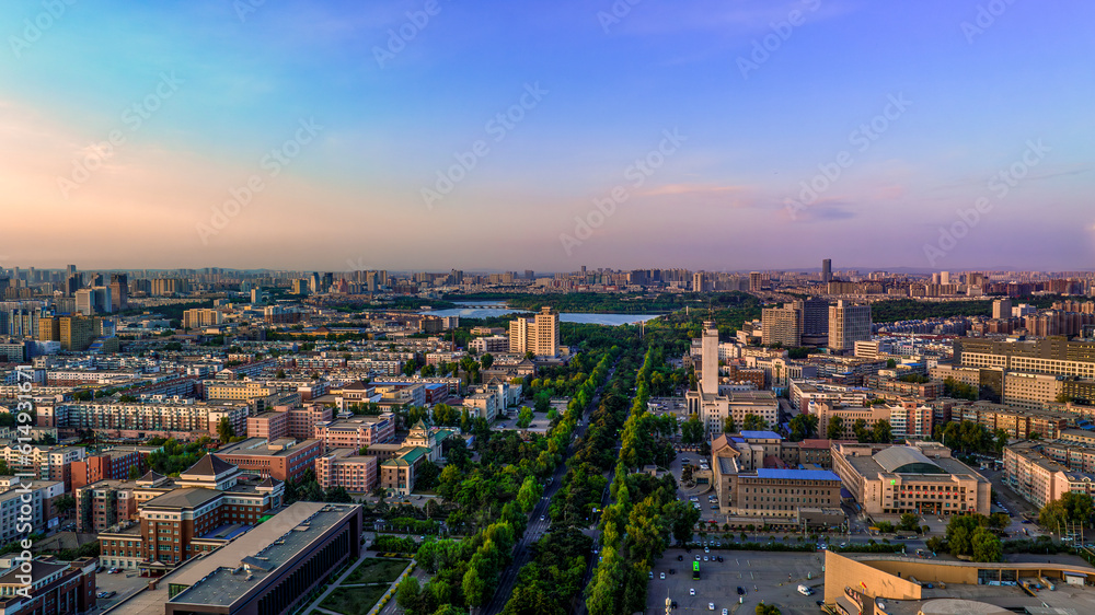 Morning view of Changchun Xinmin Street, a famous historical and cultural street in China