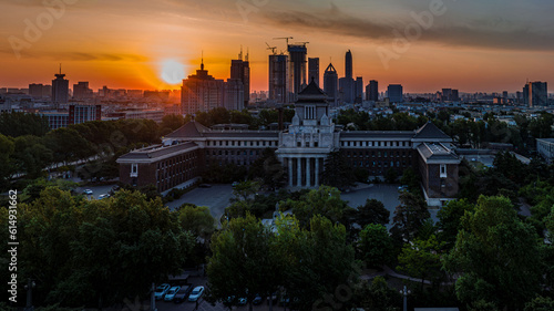 Morning view of Changchun Xinmin Street, a famous historical and cultural street in China
