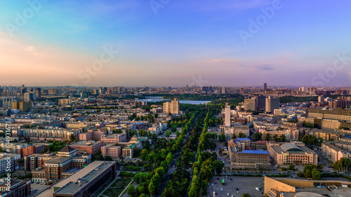 Morning view of Changchun Xinmin Street, a famous historical and cultural street in China photo