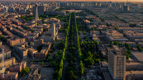 Morning view of Changchun Xinmin Street, a famous historical and cultural street in China