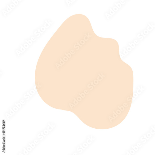 Cream Beige Abstract Shape Blob 