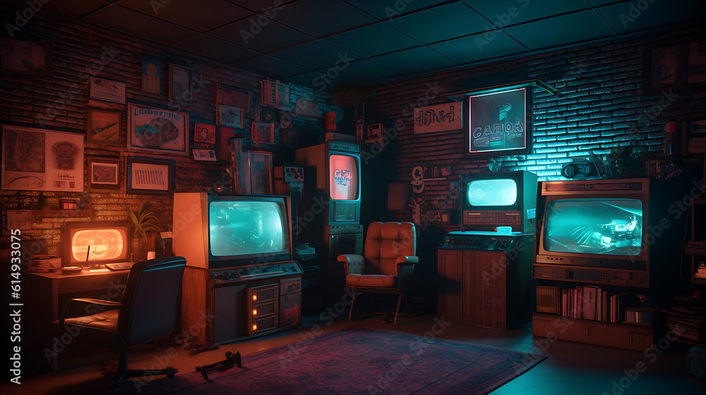 Retro Living Room Background Retro Living Room Background