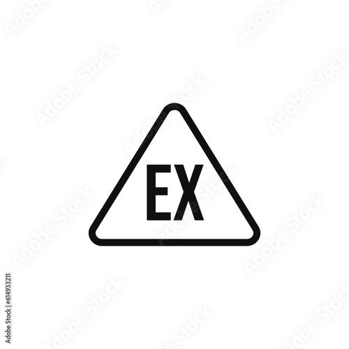 Explosive atmosphere caution warning symbol design vector