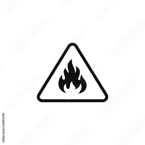 Highly flammable caution warning symbol design vector