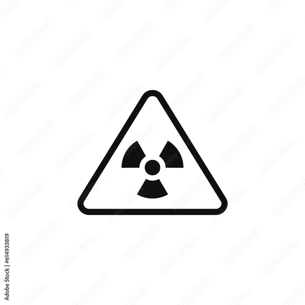 Radiation area caution warning symbol design vector Radiation area caution warning symbol design vector