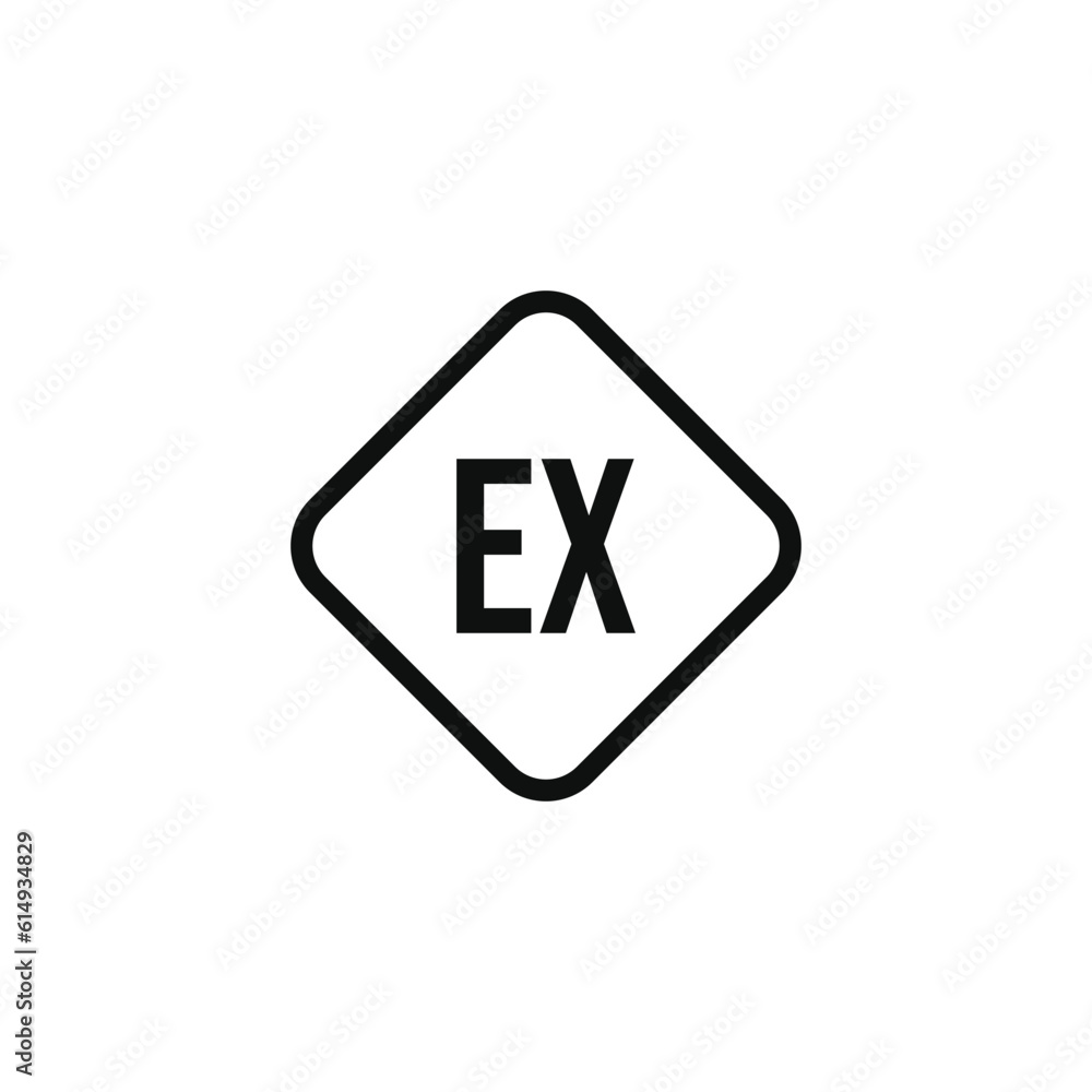 Explosive atmosphere caution warning symbol design vector Explosive atmosphere caution warning symbol design vector