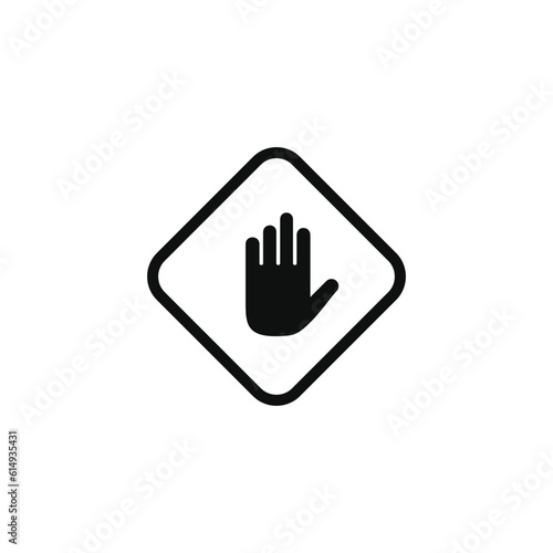 Do not enter caution warning symbol design vector