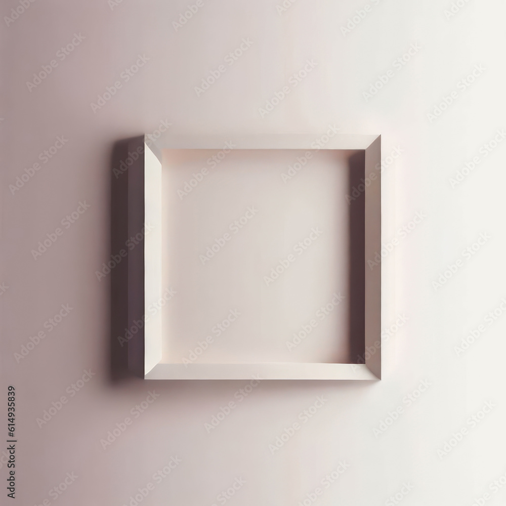empty blank photo frame on wall background.Generative AI. empty blank photo frame on wall background.Generative AI.