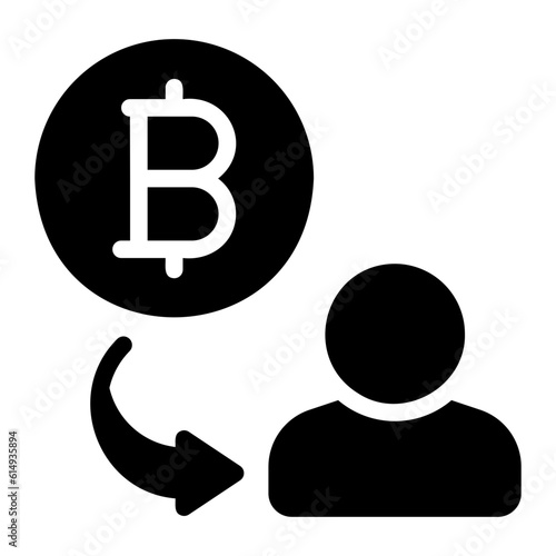 cryptocurrency glyph icon