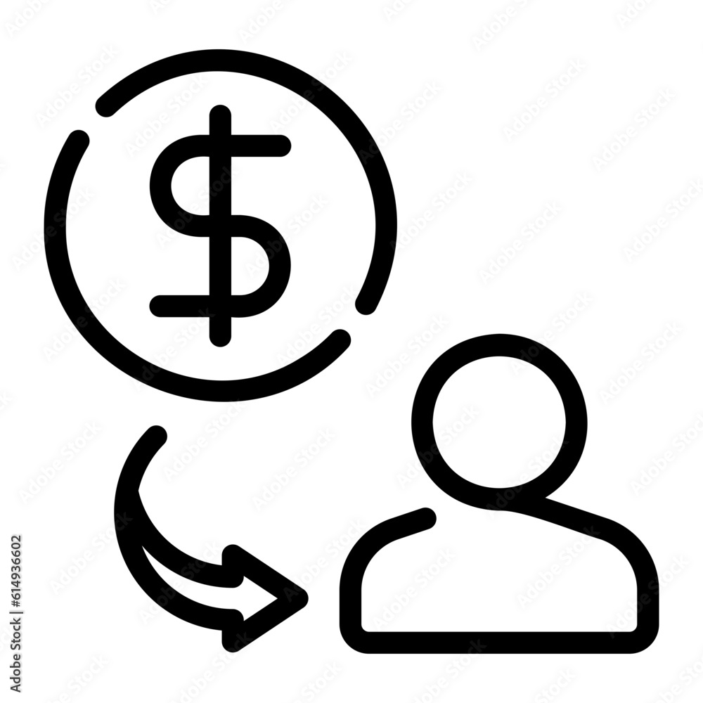 dollar line icon dollar line icon