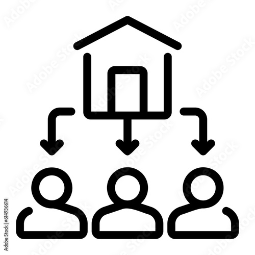 inheritance line icon