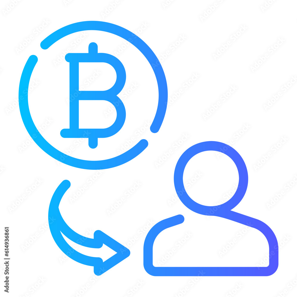 cryptocurrency gradient icon cryptocurrency gradient icon