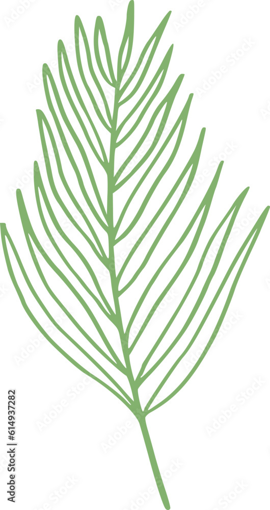 Naklejka premium botanical line art