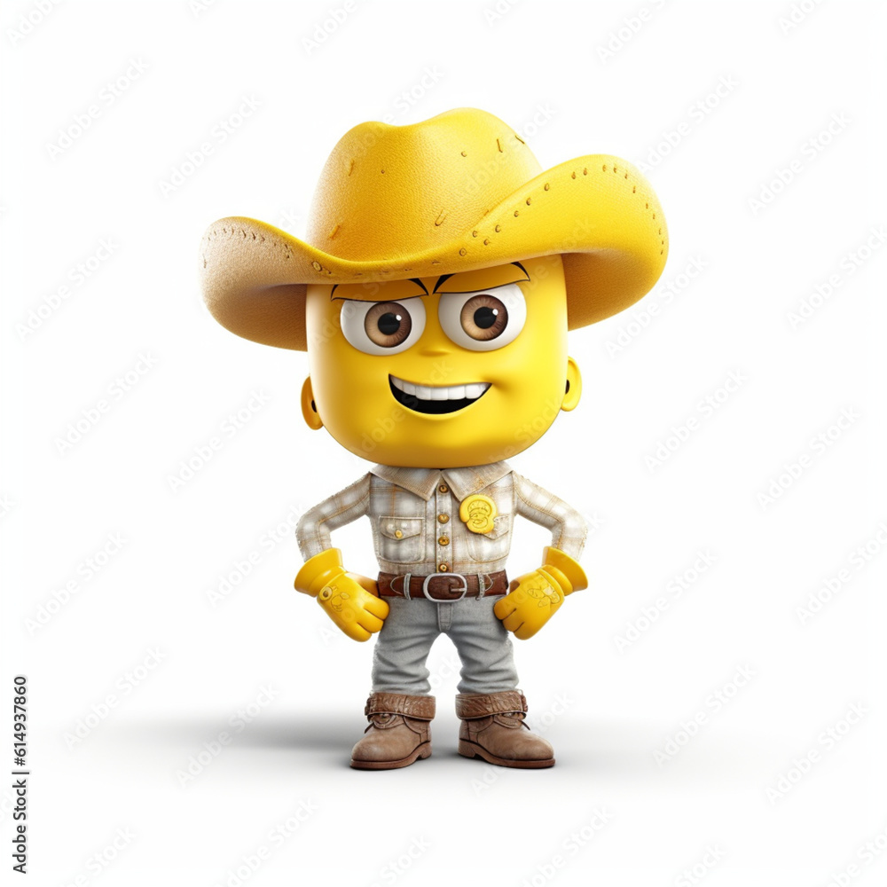 yellow emoji cowboy style yellow emoji cowboy style