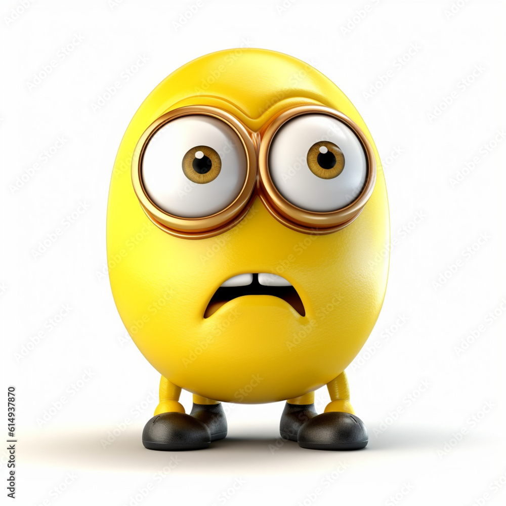 yellow emoji suprised face reaction