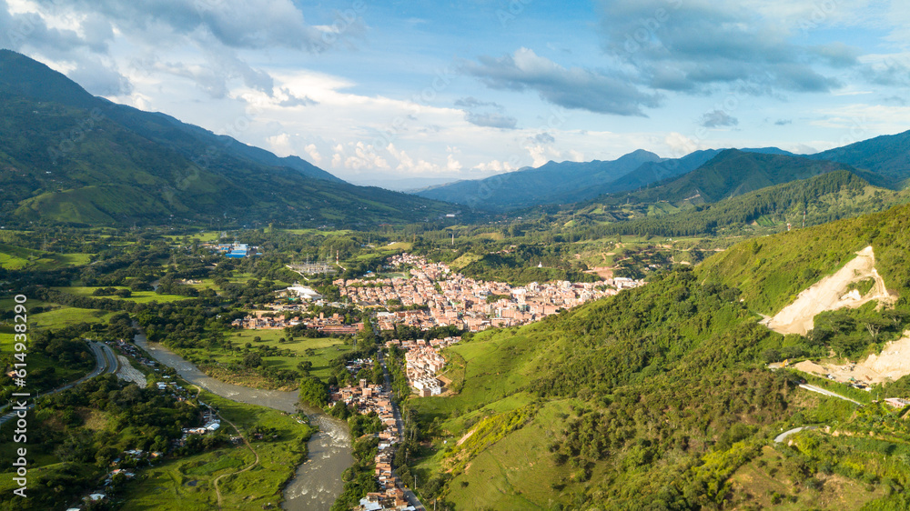 view of Barbosa village in the mountains