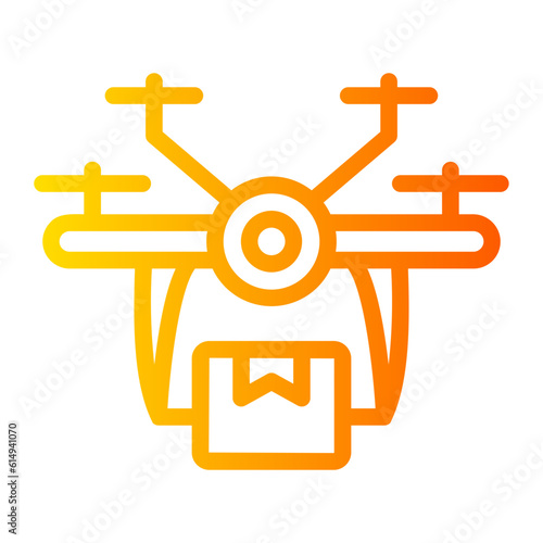 drone delivery Line Gradient Icon