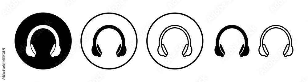 Headphone icon vector. headphones earphones icon. headset Headphone icon vector. headphones earphones icon. headset
