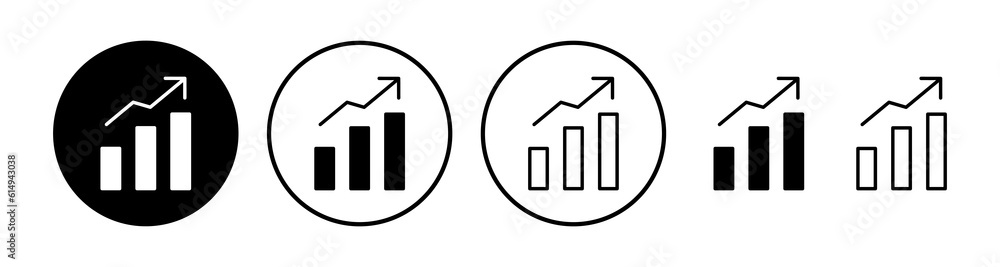 Growing graph Icon vector. Chart icon. Graph Icon Growing graph Icon vector. Chart icon. Graph Icon