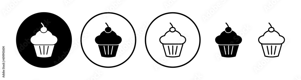 Cup cake icon vector. cake icon. bakery. muffin Cup cake icon vector. cake icon. bakery. muffin