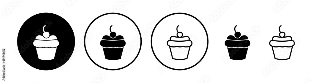 Cup cake icon vector. cake icon. bakery. muffin Cup cake icon vector. cake icon. bakery. muffin