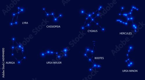 glowing constellations elements 