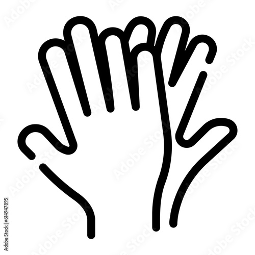 high five Line Icon