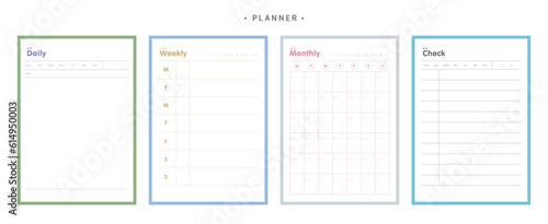Daily weekly monthly check planner. (Daily) 