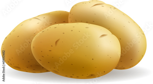 Realistic potatoes composition