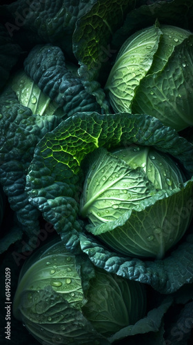 washed cabbage background