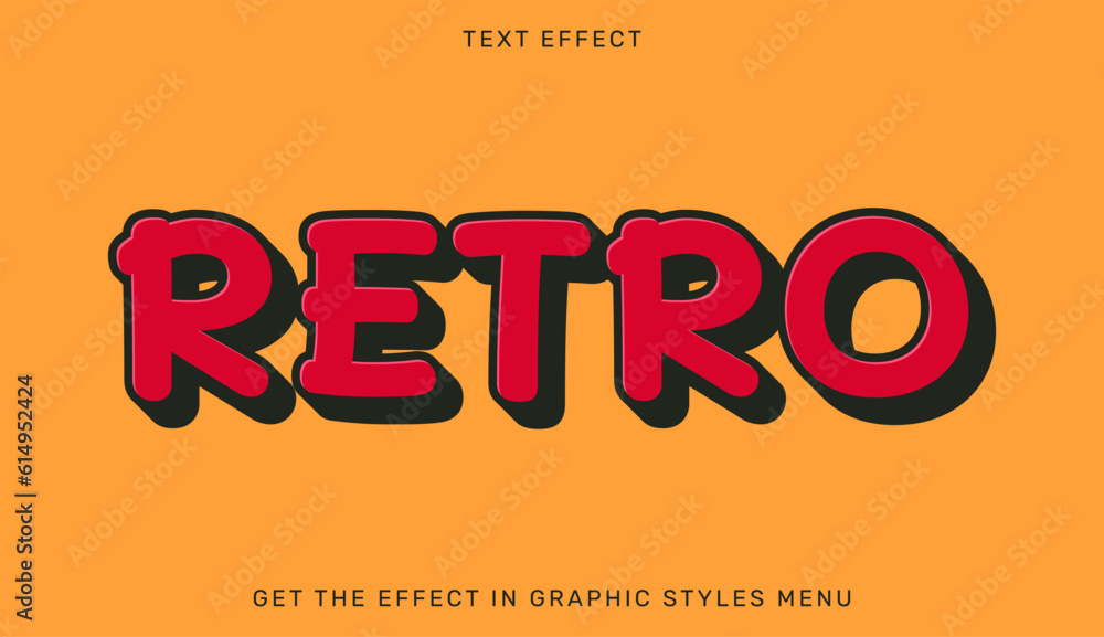Retro editable text effect in 3d style. Text emblem for advertising, branding and business logo Retro editable text effect in 3d style. Text emblem for advertising, branding and business logo