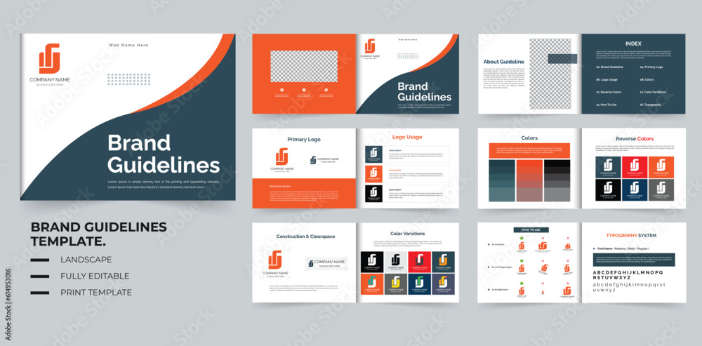 Modern Brand guidelines template design Modern Brand guidelines template design