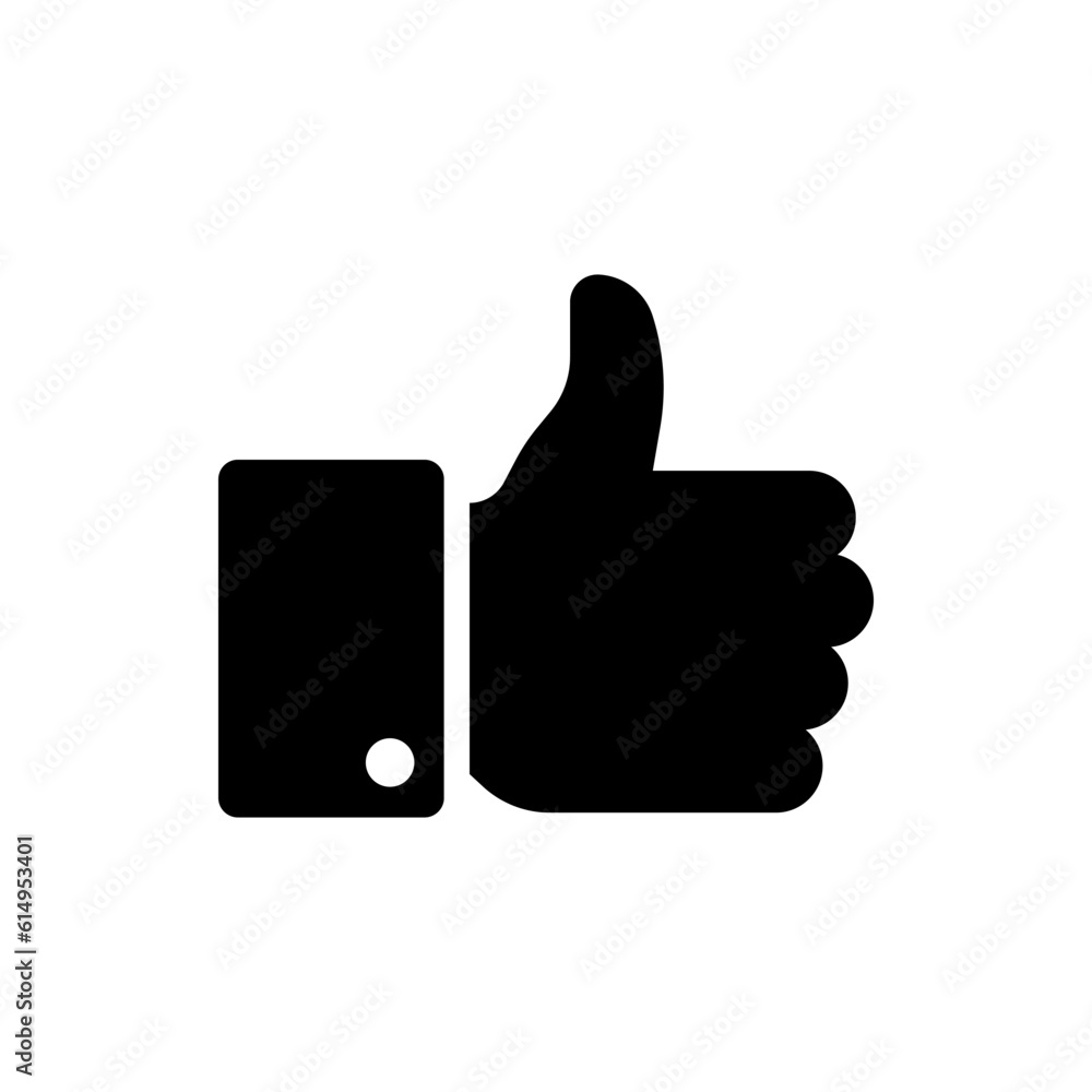 Thumbs up icon, like icon isolated on white background. Thumbs up icon, like icon isolated on white background.