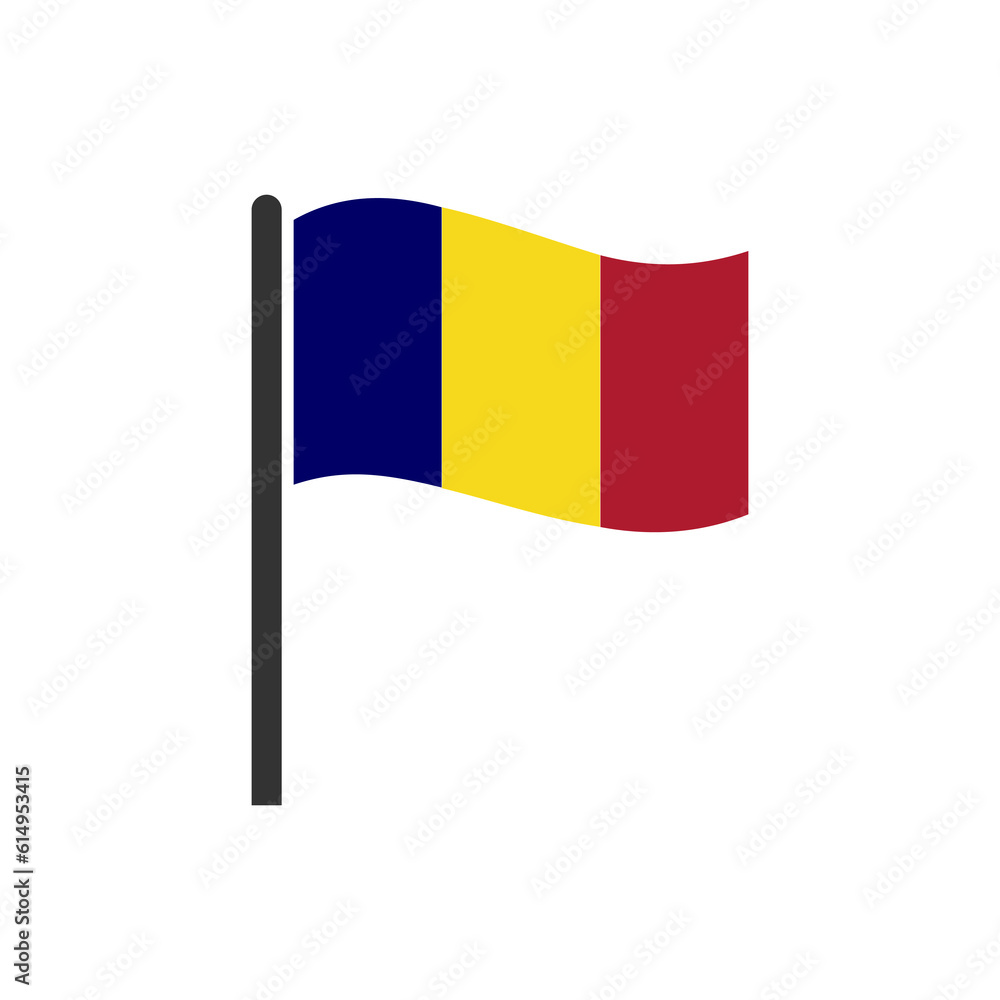 Chad flags icon set, Chad independence day icon set vector sign symbol Chad flags icon set, Chad independence day icon set vector sign symbol