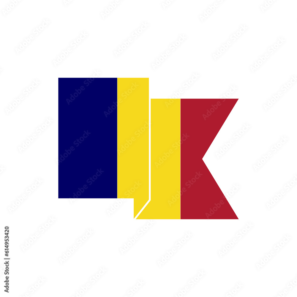 Fototapeta premium Chad flags icon set, Chad independence day icon set vector sign symbol