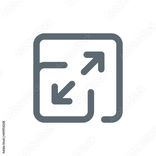screen scale up or down, resize tool button concept illustration line icon design editable vector eps10