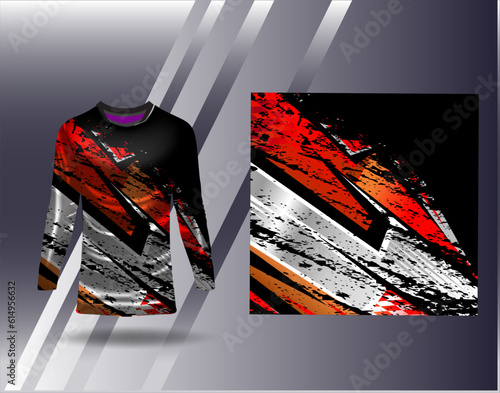 Sports jersey and tshirt template sports design for football racing gaming jersey vector