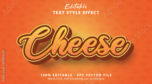 Cheese text with hype gradient style effect, editable text effect