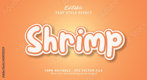 Shrimp Text Style Effect  Editable Text Effect